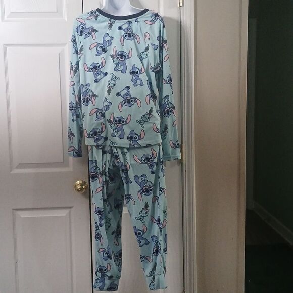 Stitch Disney super soft plush feel 2 pc  PJ pajama set  Sz L (12-14) NWOT - Picture 5 of 9
